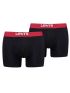 LEVIS Men's black stretch boxer briefs, 2 items, 701222842 008 Black Red