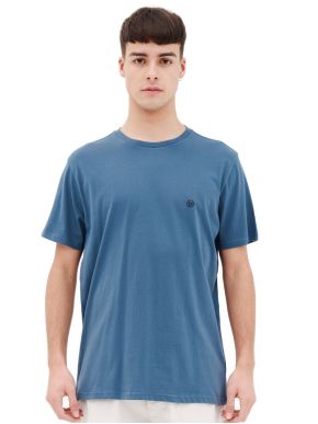 More about BASEHIT Ανδρικό μπλέ T-Shirt. 100% Βαμβάκι. 221.BM33.70 DUSTY BLUE ..
