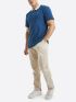 NAUTICA Men's Blue Short Sleeve Pique Polo Shirt N1I00863-420 Dark blue