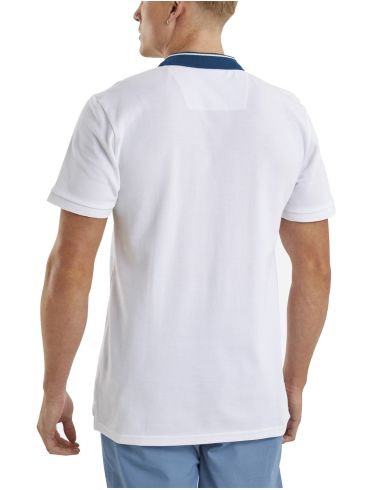 NAUTICA Ανδρικό λευκό κοντομάνικο μπλουζάκι πόλο πικέ N1I00863-908 White