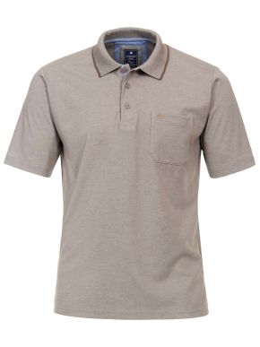 More about REDMOND Men's Beige Short Sleeve Pique Polo Shirt 912 Color 30