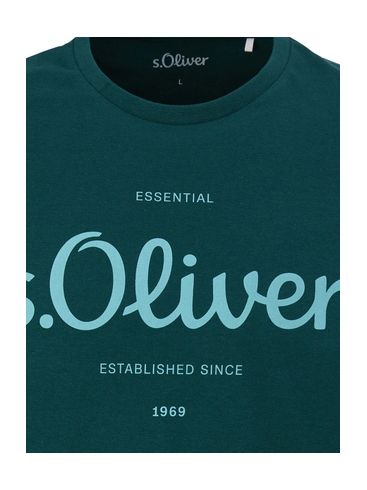 S.OLIVER Men's green t-shirt 2128330-79D2 Forest Green