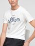S.OLIVER Ανδρικό λευκό κοντομάνικο μπλουζάκι jersey T-Shirt 2057432-0100 White