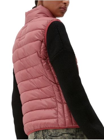 S.OLIVER Women's silky matte sleeveless jacket 2123928-2074 Papaya