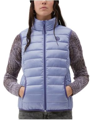 S.OLIVER Women's lilac shiny sleeveless medium jacket 2123928-4807 Lilac