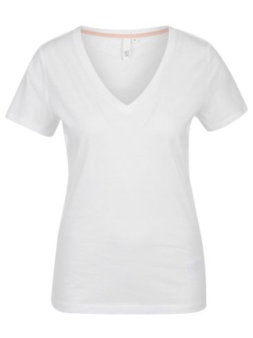 S.OLIVER Women's white jersey T-shirt V 2058279-0100 White