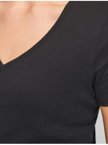 S.OLIVER Γυναικείο μαύρο jersey T-shirt V 2058279-9999 Black