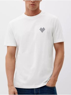 S.OLIVER Ανδρικό λευκό κοντομάνικο μπλουζάκι T-Shirt 2130254-01D2 white