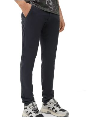 S.OLIVER Men's charcoal elastic tsinos pants 2131670.9897 Dark Grey