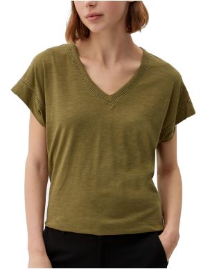 S.OLIVER Women's T-shirt V 2130495-7723 olive