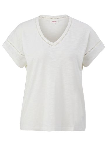 S.OLIVER Women's off-white T-shirt V 2130495.0210 Ecru