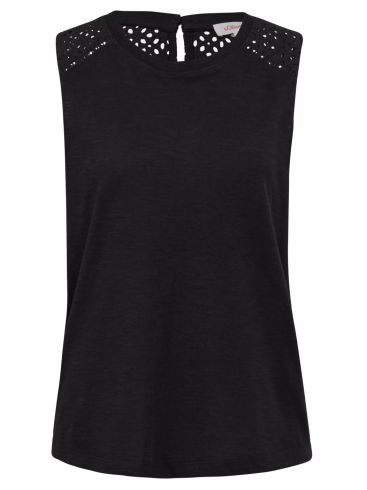 S.OLIVER Women's black T-shirt 2129260-9999 Black