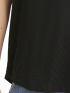 FRANSA Women's black short-sleeved blouse shirt 20611896-200113