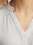 FRANSA Women's off-white short-sleeved blouse 20611896-130905