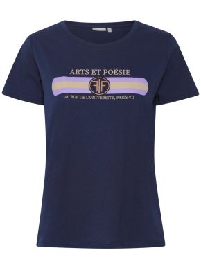 FRANSA Γυναικείο μπλέ navy T-Shirt μπλουζάκι 20612083-200119