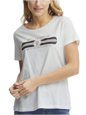 FRANSA Γυναικείο κρέμ T-Shirt μπλουζάκι 20612083-201237