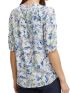 FRANSA Women's floral short-sleeved V-neck blouse shirt 20612367-200739