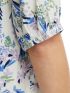 FRANSA Women's floral short-sleeved V-neck blouse shirt 20612367-200739