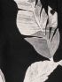 LOSAN Ανδρική ασπρόμαυρη φλοράλ πικέ πόλο μπλούζα 311-1076AL