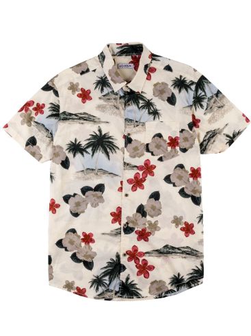 LOSAN Ανδρικό φλοράλ κοντομάνικο Havaian πουκάμισο 311-3025AL