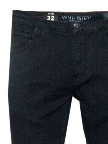 VAN HIPSTER Ανδρικό σκούρο μπλέ ελαστικό παντελόνι τζιν