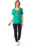 ANNA RAXEVSKY Γυναικεία πράσινη κοντομάνικη μπλούζα B23107 GREEN