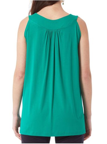ANNA RAXEVSKY Women's green sleeveless top B23112 GREEN