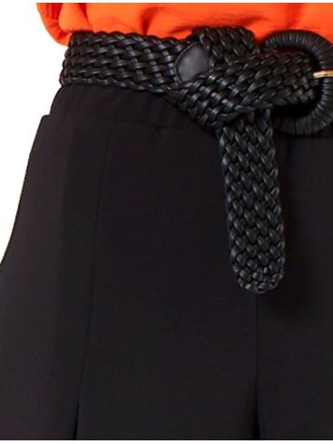 ANNA RAXEVSKY Women's black zip culotte T23113 BLACK
