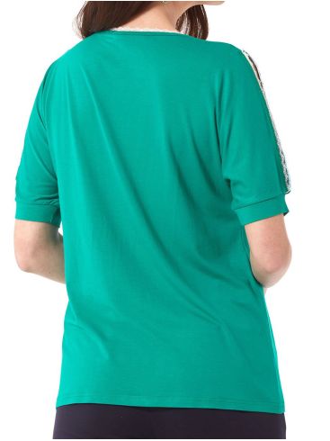 ANNA RAXEVSKY Γυναικεία πράσινη μπλούζα B23105 GREEN