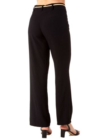 ANNA RAXEVSKY Women's black straight leg pants T23108 Black