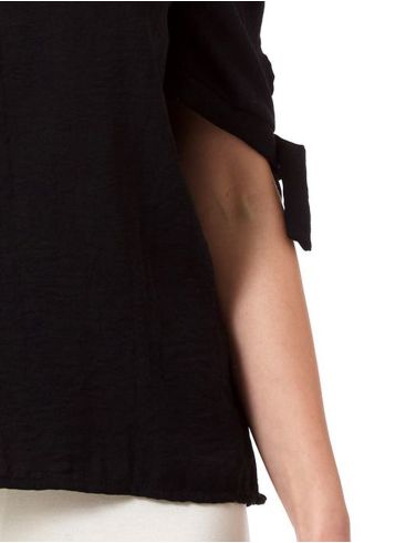 ANNA RAXEVSKY Γυναικεία μαύρη μπλούζα B23130 BLACK