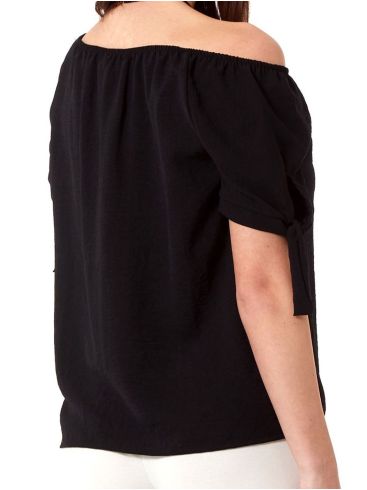 ANNA RAXEVSKY Γυναικεία μαύρη μπλούζα B23130 BLACK