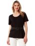 ANNA RAXEVSKY Γυναικεία μαύρη κοντομάνικη μπλούζα B23107 BLACK