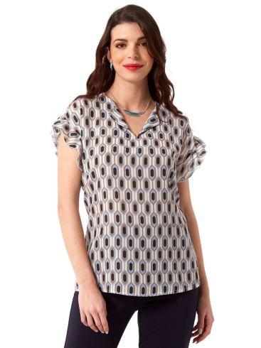 ANNA RAXEVSKY Women's printed blouse B23100
