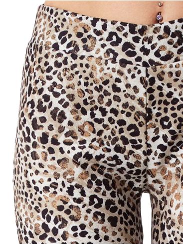 ANNA RAXEVSKY Women's leopard elastic leggings T23104