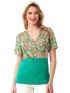 ANNA RAXEVSKY Women's green cruise ethnic blouse B23110 GREEN