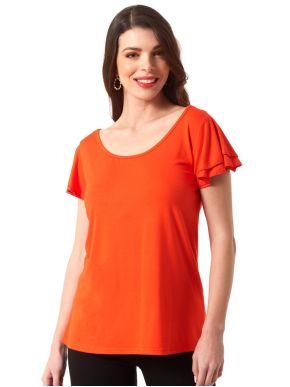 ANNA RAXEVSKY Women's orange blouse B23116 CORAL