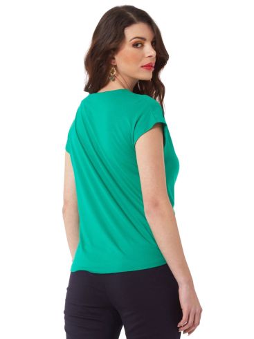 ANNA RAXEVSKY Γυναικεία πράσινη ζαπονέ μπλούζα B23138 GREEN