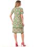 ANNA RAXEVSKY Green short-sleeved double-breasted dress, d22217 GREEN