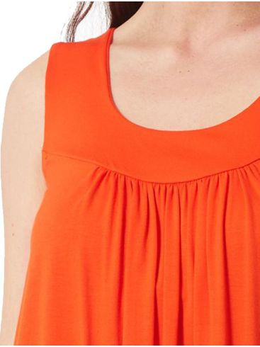 ANNA RAXEVSKY Women's orange sleeveless top B23112 CORAL