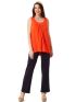 ANNA RAXEVSKY Women's orange sleeveless top B23112 CORAL