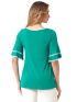 ANNA RAXEVSKY Γυναικεία πράσινη μπλούζα με διπλό βολάν B23119 GREEN