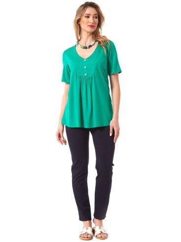 ANNA RAXEVSKY Γυναικεία πράσινη μπλούζα B23120 GREEN