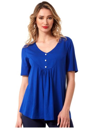 ANNA RAXEVSKY Women's blue blouse B23120 ROUA