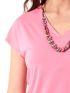 ANNA RAXEVSKY Γυναικεία ρόζ ζαπονέ μπλούζα B23113 PINK