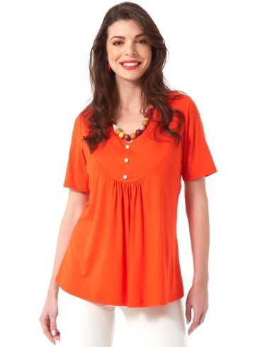 ANNA RAXEVSKY Women's orange blouse B23120 CORAL