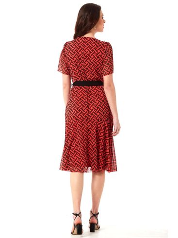 ANNA RAXEVSKY Κόκκινο μίντι φόρεμα D23111