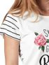 MARYLAND Γυναικείο λευκό κοντομάνικο μπλουζάκι 10011 ROSA