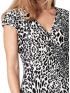 MARYLAND Black and white leopard print short sleeve dress 16500 swings