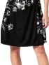MARYLAND Black short sleeve dress with pattern 16502 Opal